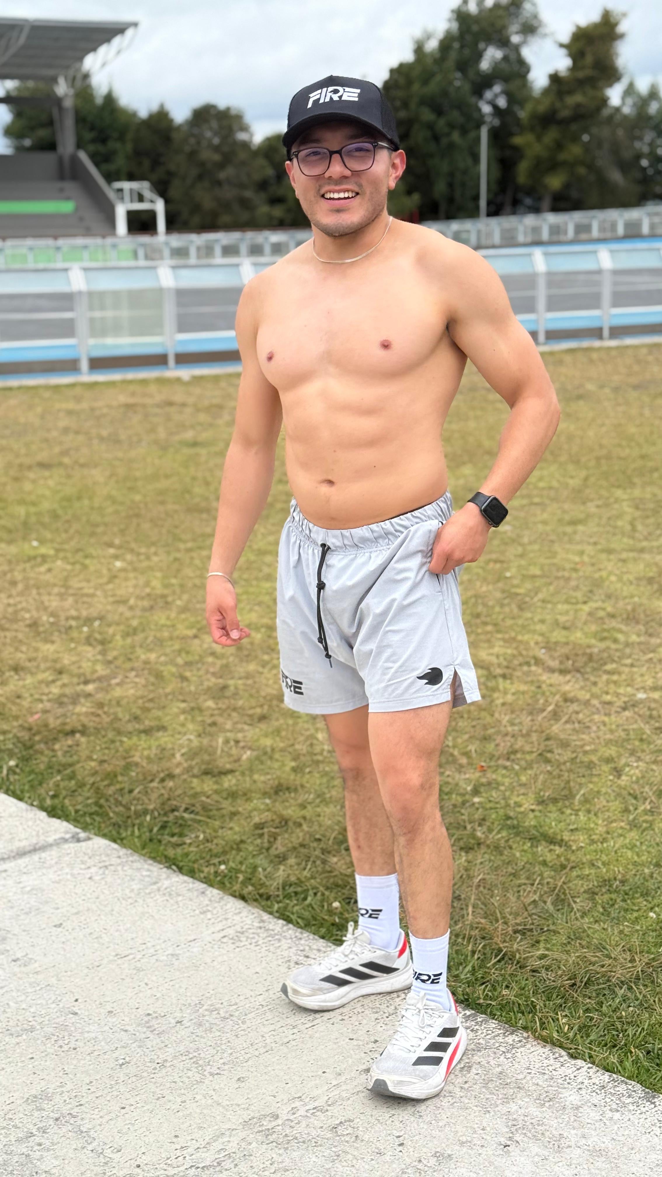 Pantaloneta Deportiva Gris FIRE