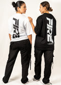 Camiseta Oversize FIRE Negra Mujer