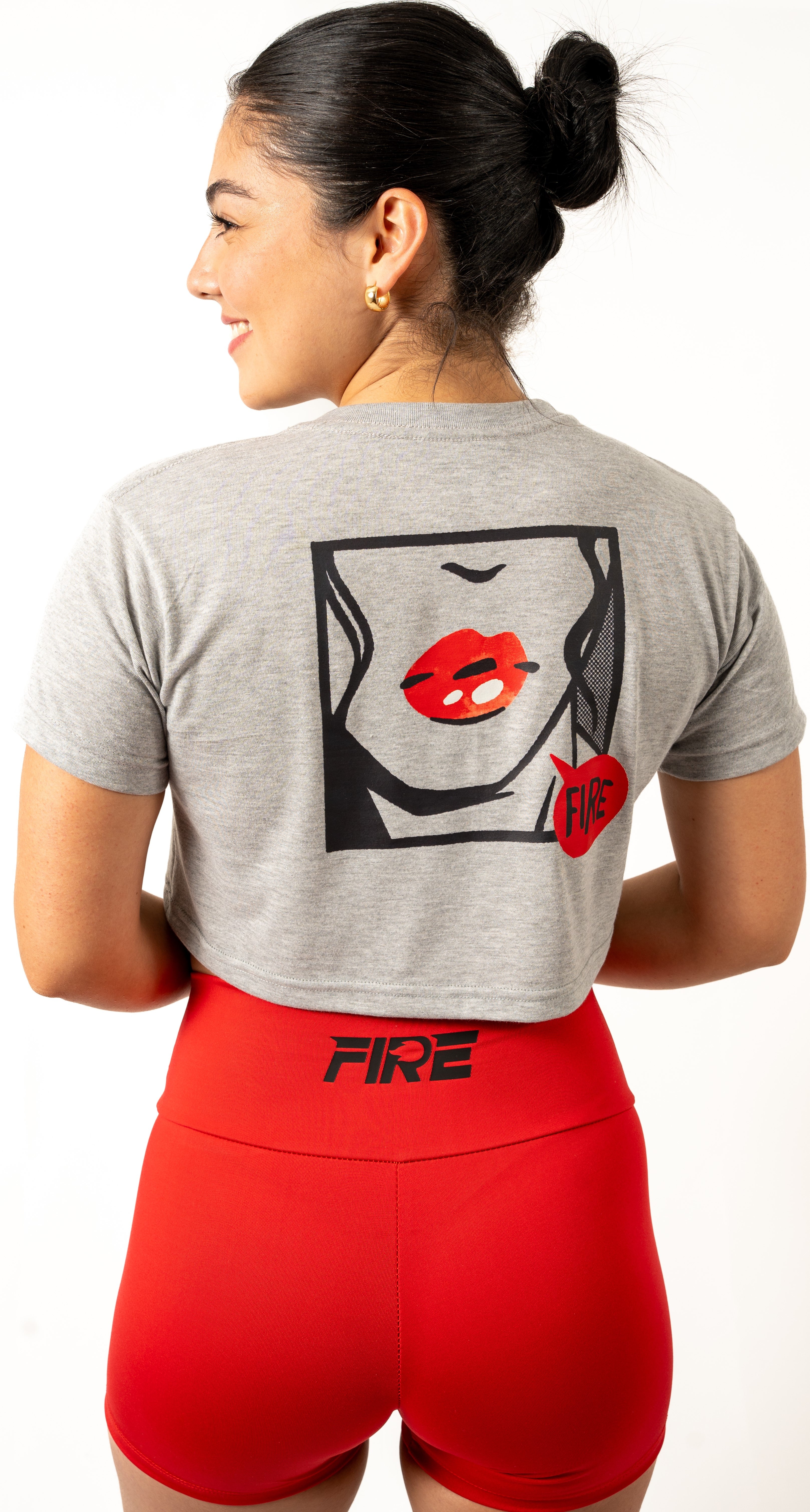 Crop Top Gris - Kiss FIRE