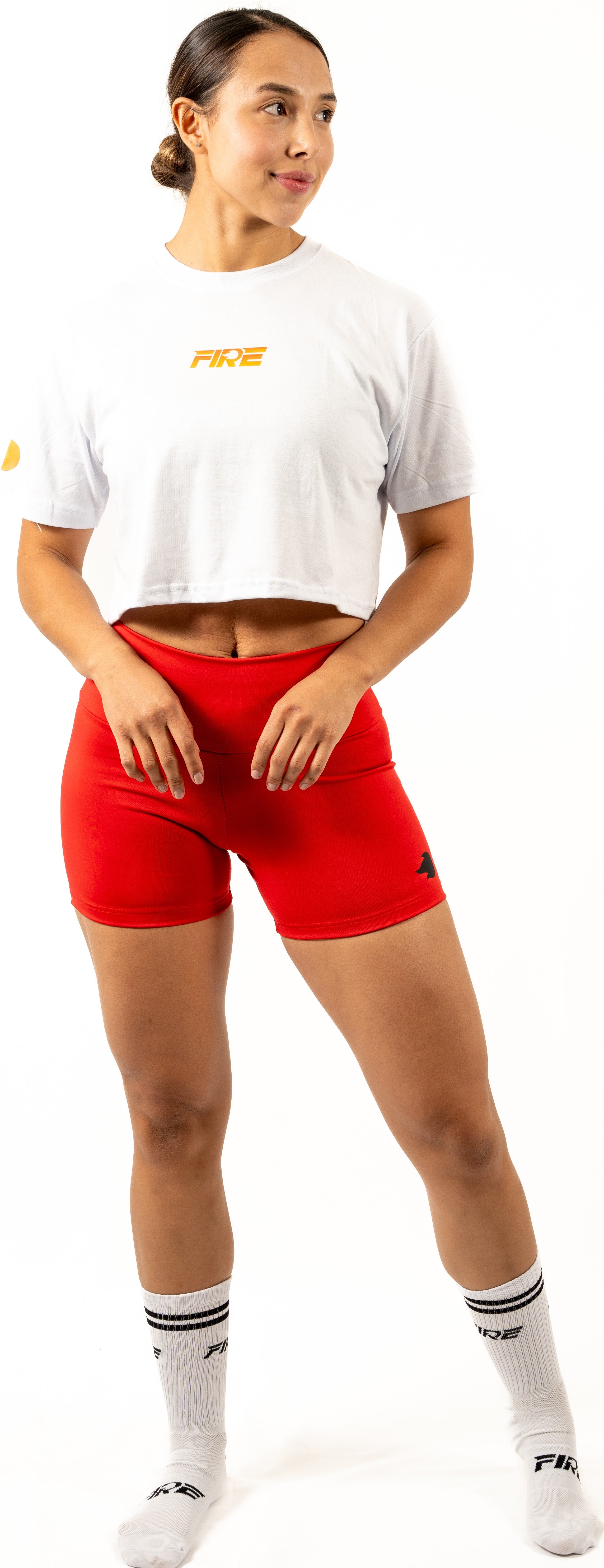 Crop Top Blanco - Warrior FIRE