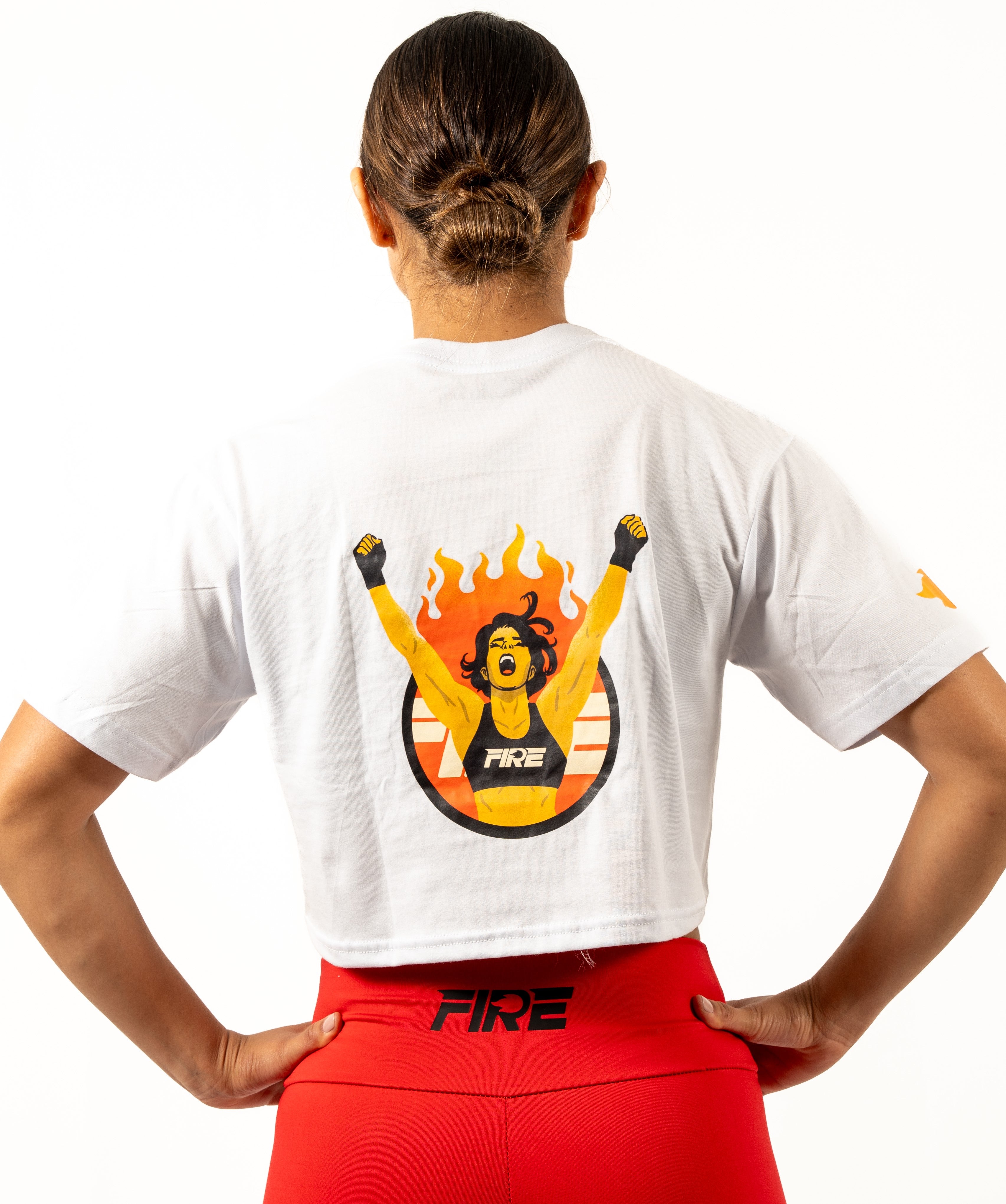Crop Top Blanco - Warrior FIRE