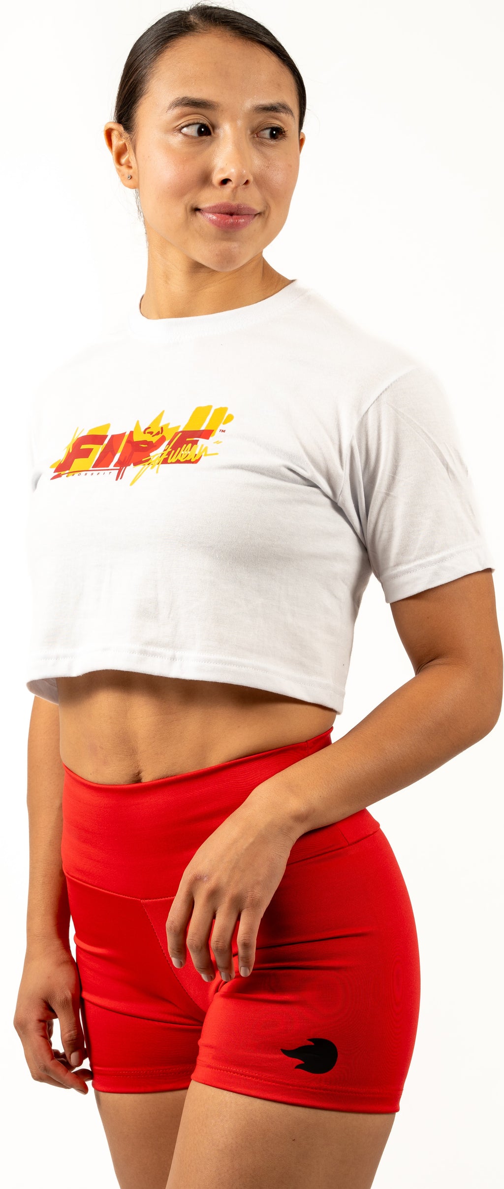 Crop Top Blanco - FIRE Crossfit Fitwear
