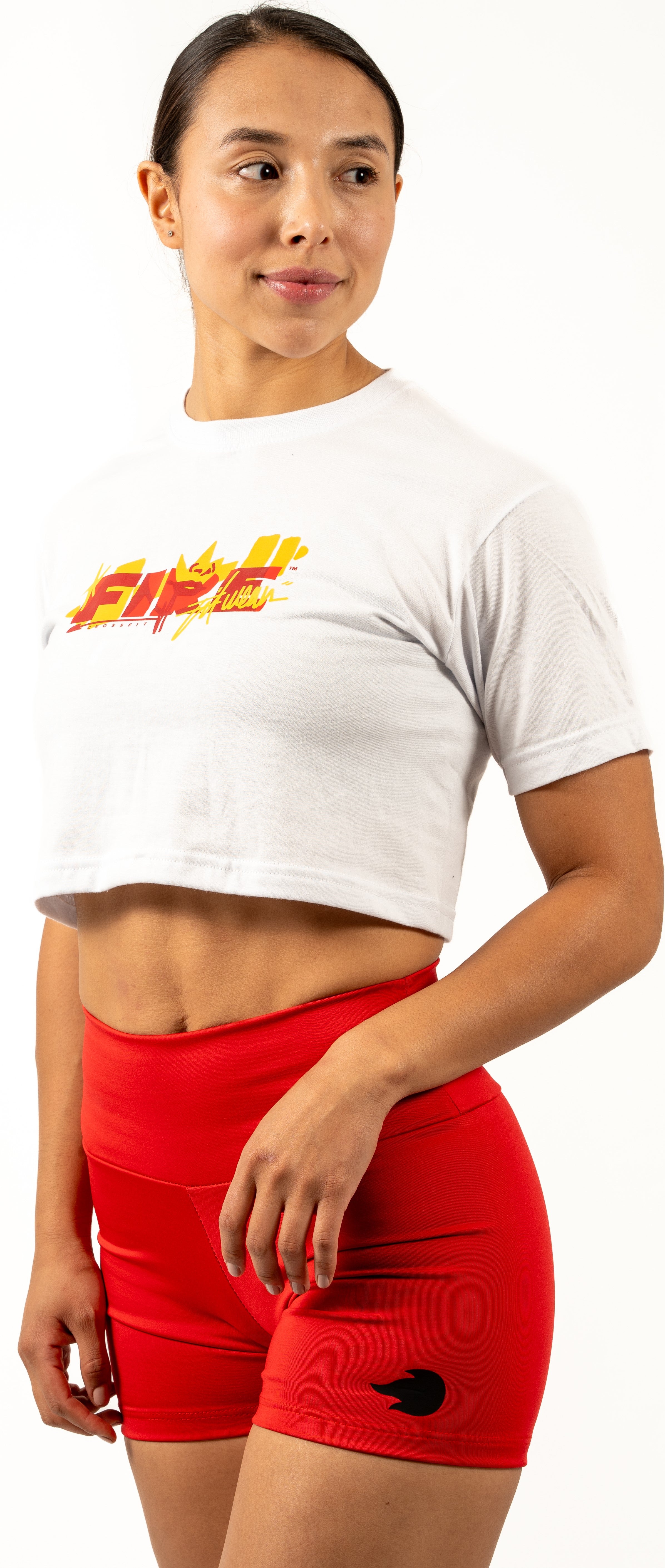 Crop Top Blanco - FIRE Crossfit Fitwear