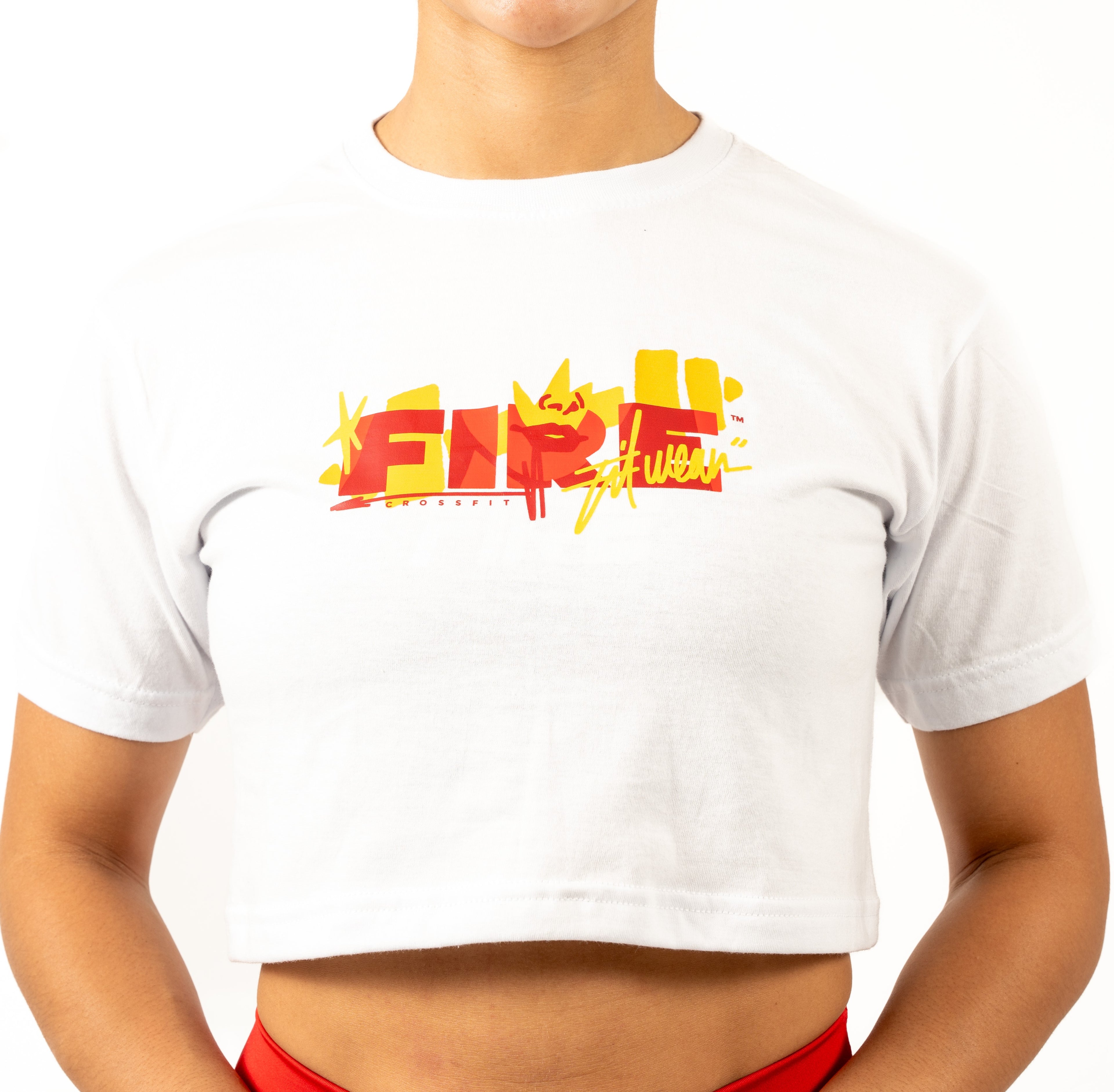 Crop Top Blanco - FIRE Crossfit Fitwear