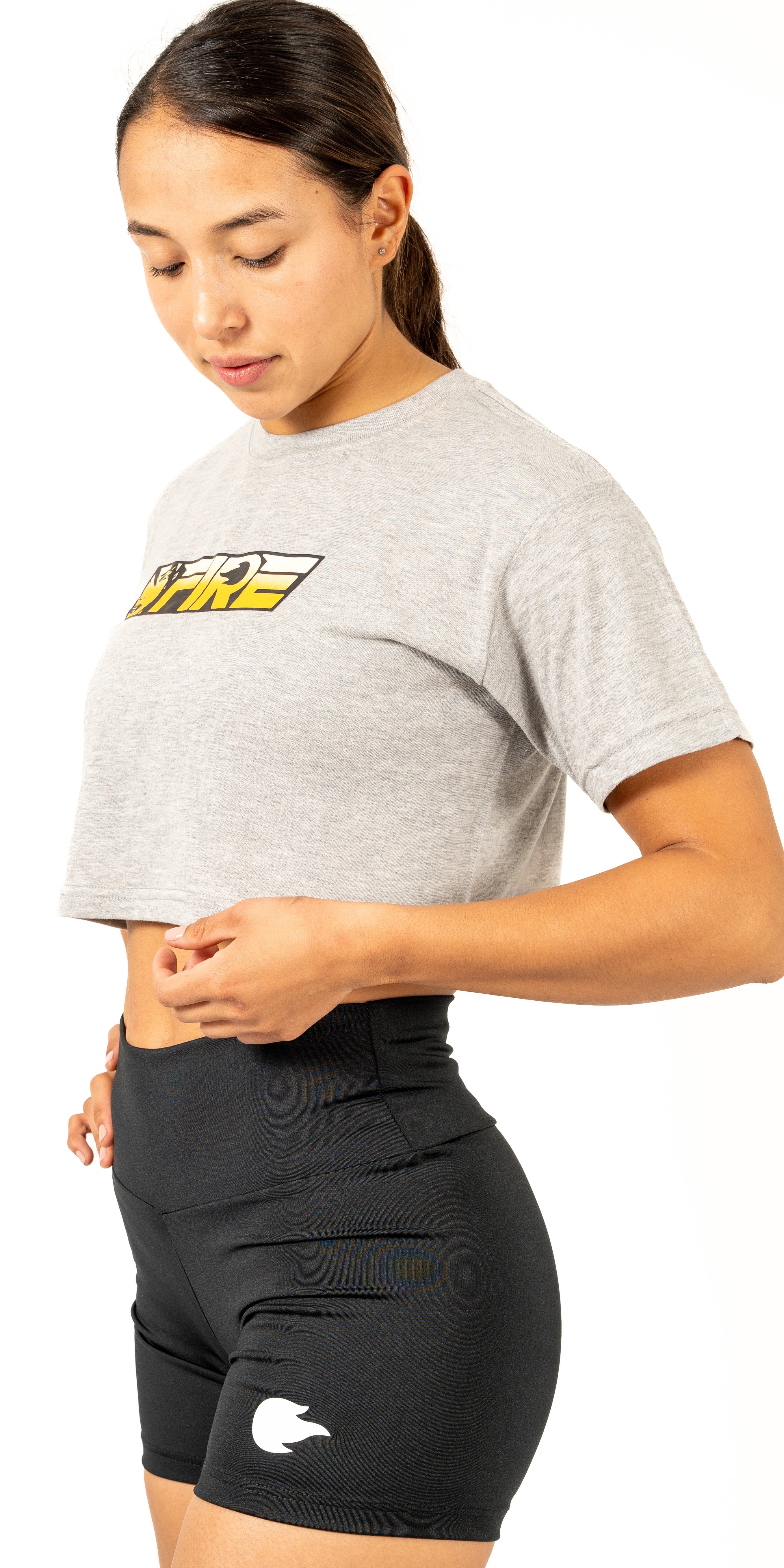 Crop Top Gris - FIRE Eyes