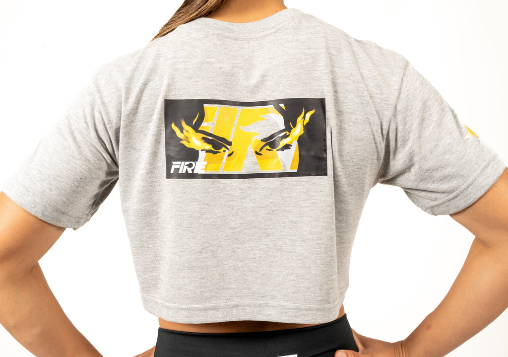 Crop Top Gris - FIRE Eyes