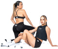 Minishort Licra Negro - FIRE Mujer