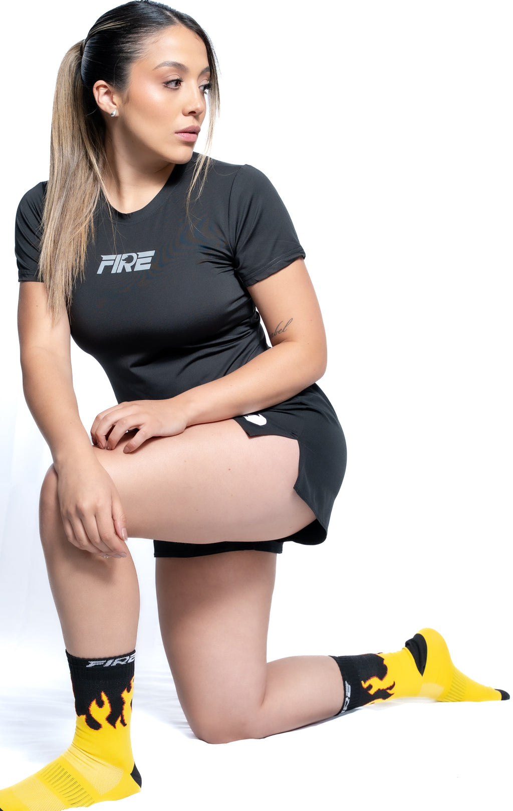 Camiseta Licra Negra - FIRE Classic Mujer