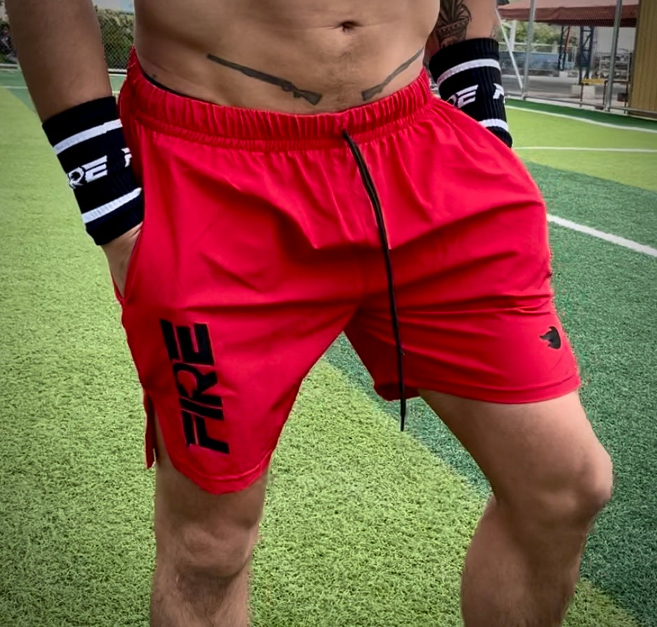 Pantaloneta Deportiva Roja FIRE