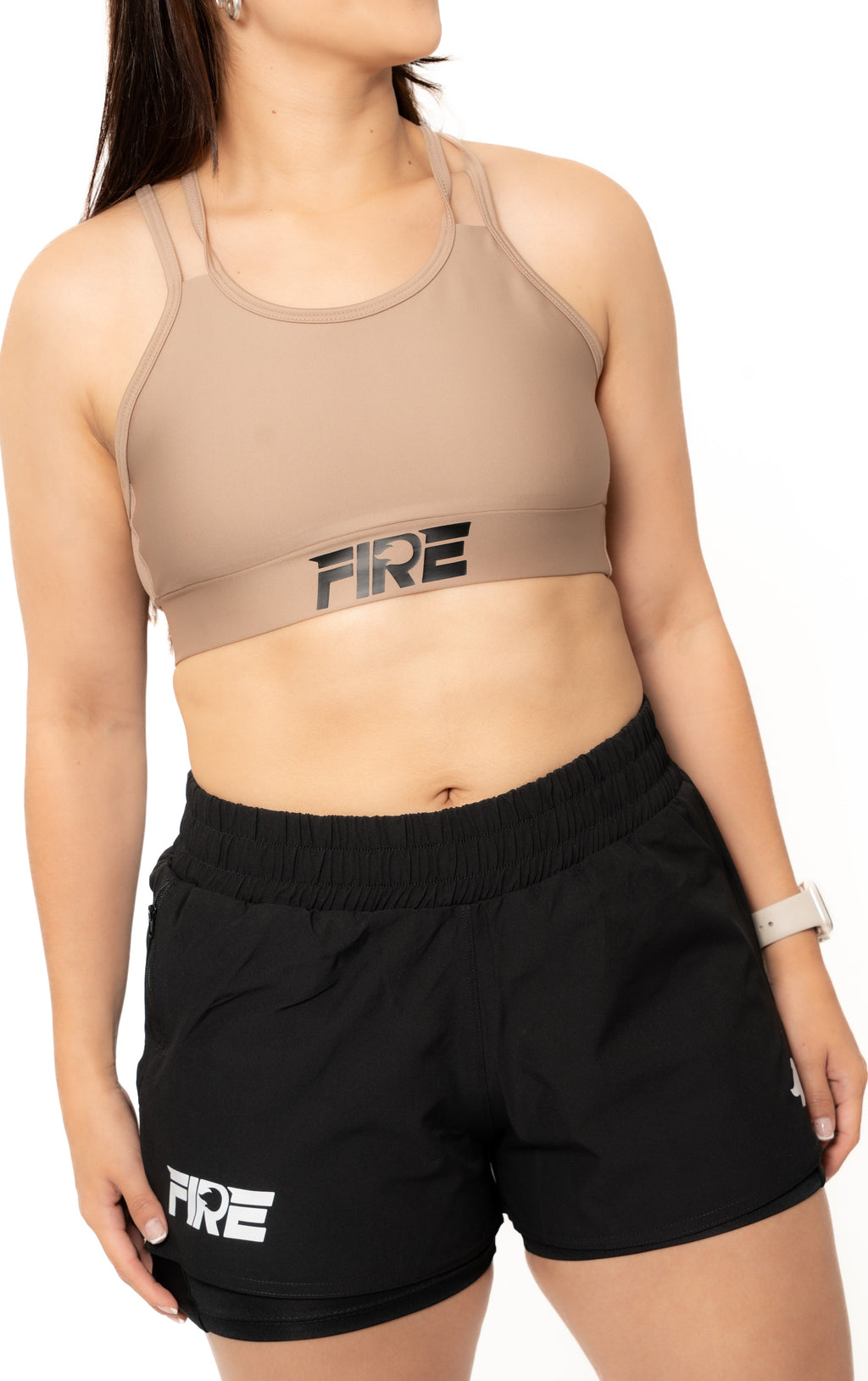 Top Multitiras Nude Beige - FIRE Mujer