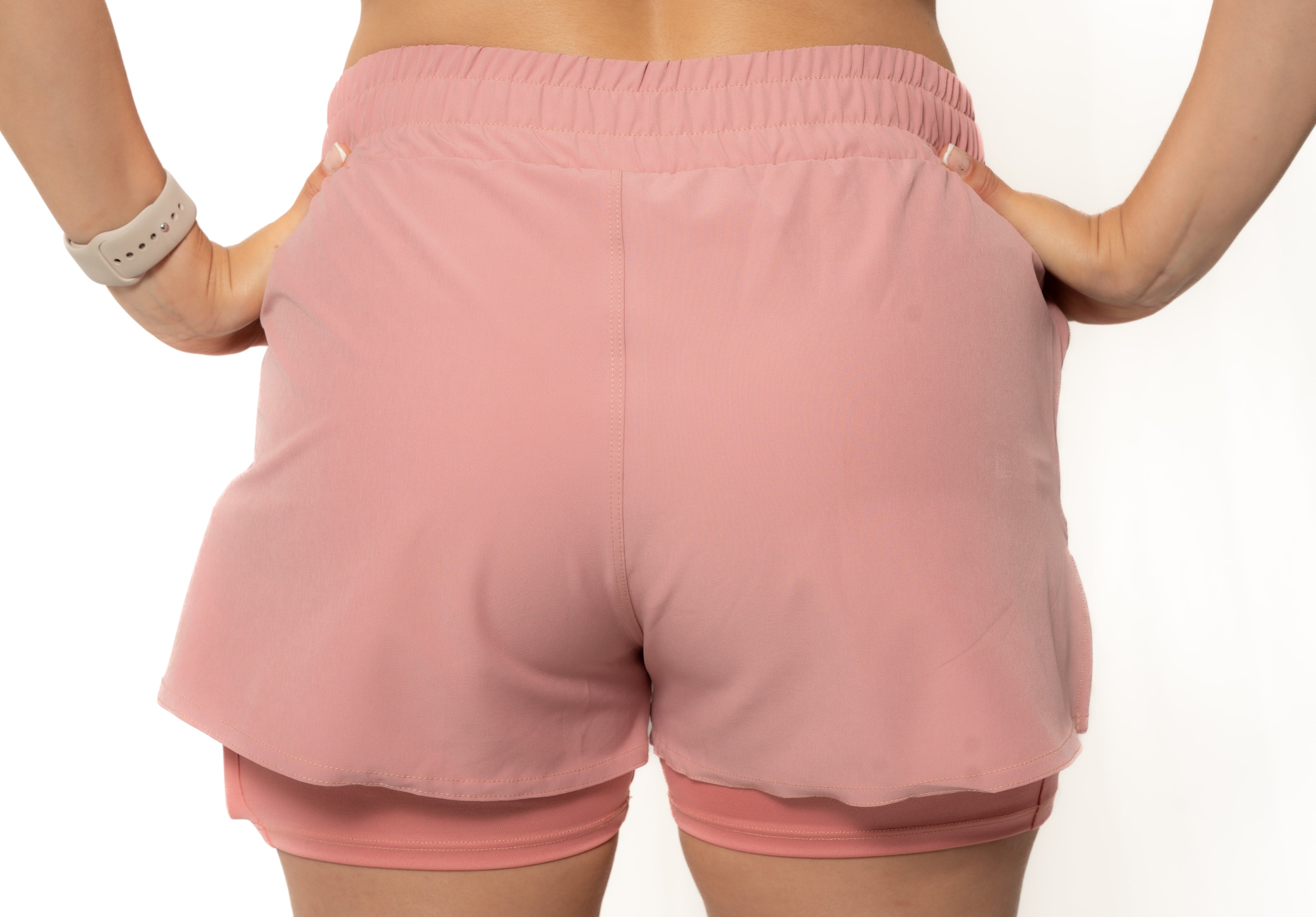 Pantaloneta Running + Licra Rosa - FIRE Mujer