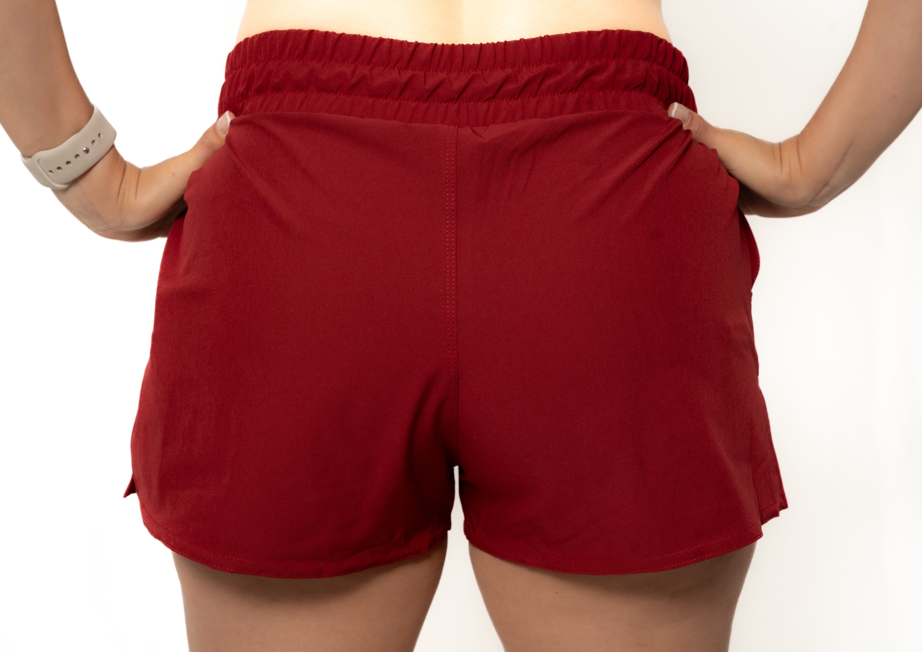 Pantaloneta Running + Licra Vinotinto - FIRE Mujer