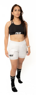Pantaloneta Running + Licra Blanca - FIRE Mujer