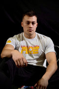 Camiseta Clásica Blanca Llamas FIRE - Hombre