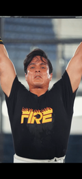 Camiseta Temporada Llamas FIRE Hombre - barras competencia
