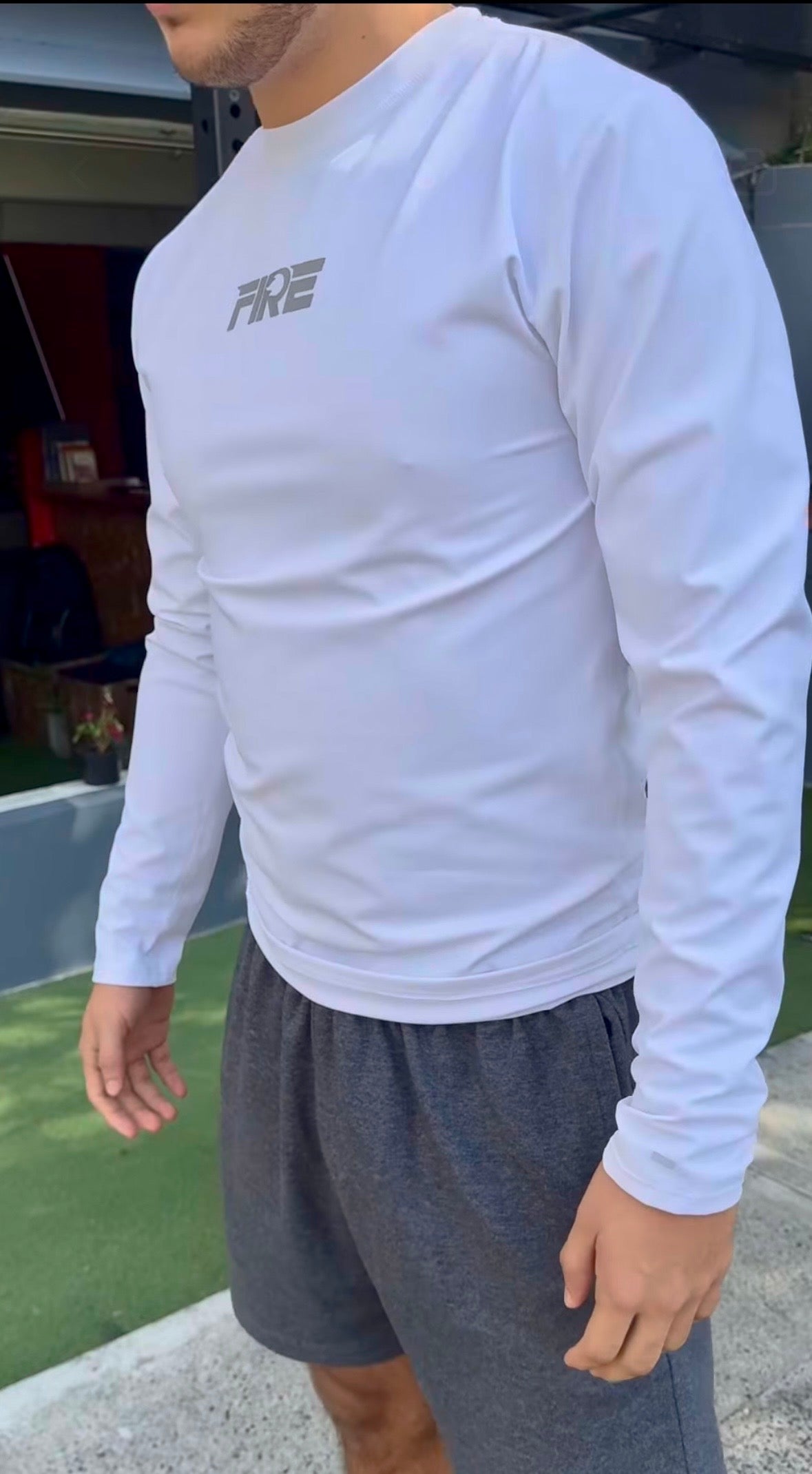 Jersey de Compresión Blanco FIRE