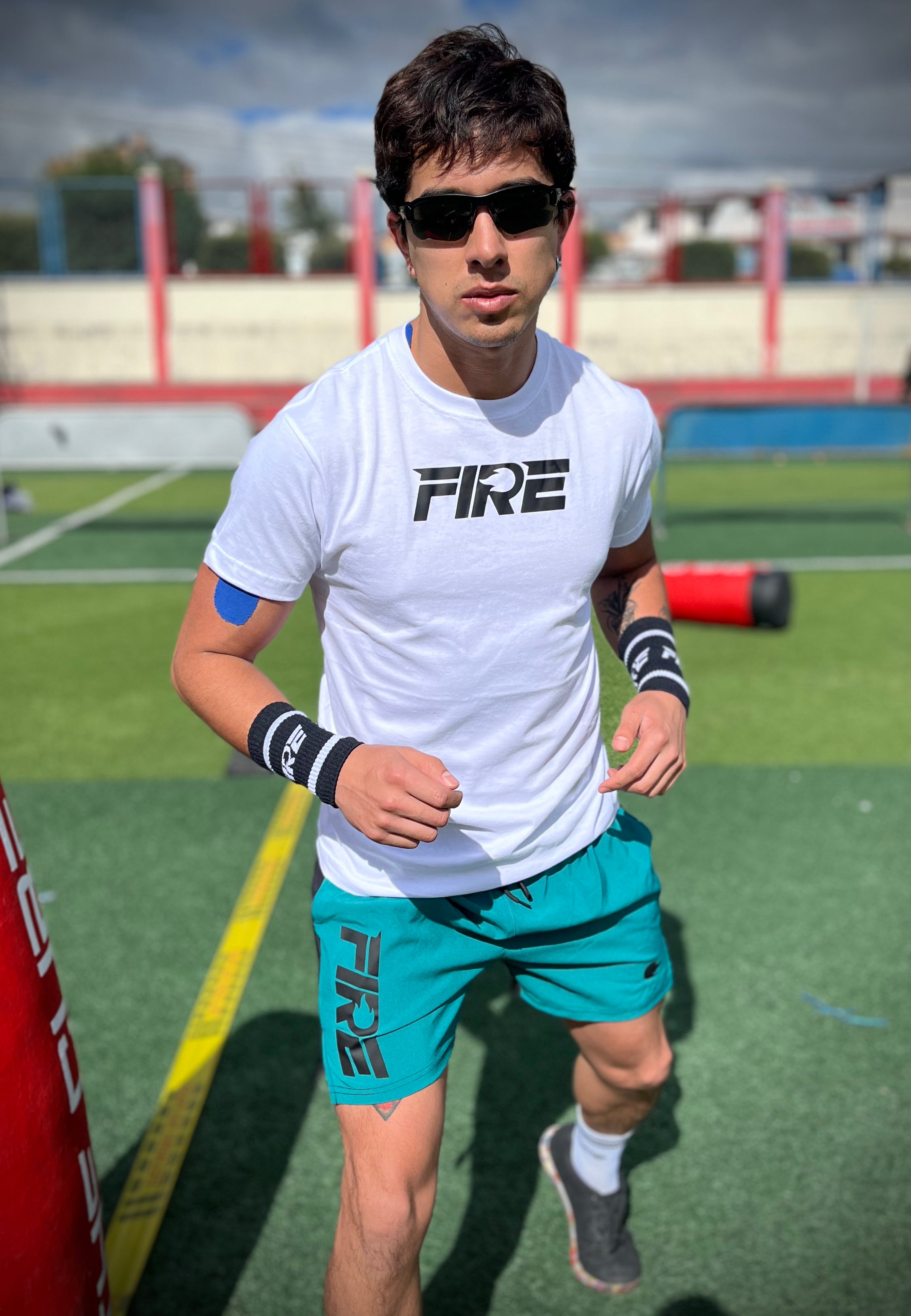 Camiseta Clásica Blanca FIRE - Hombre