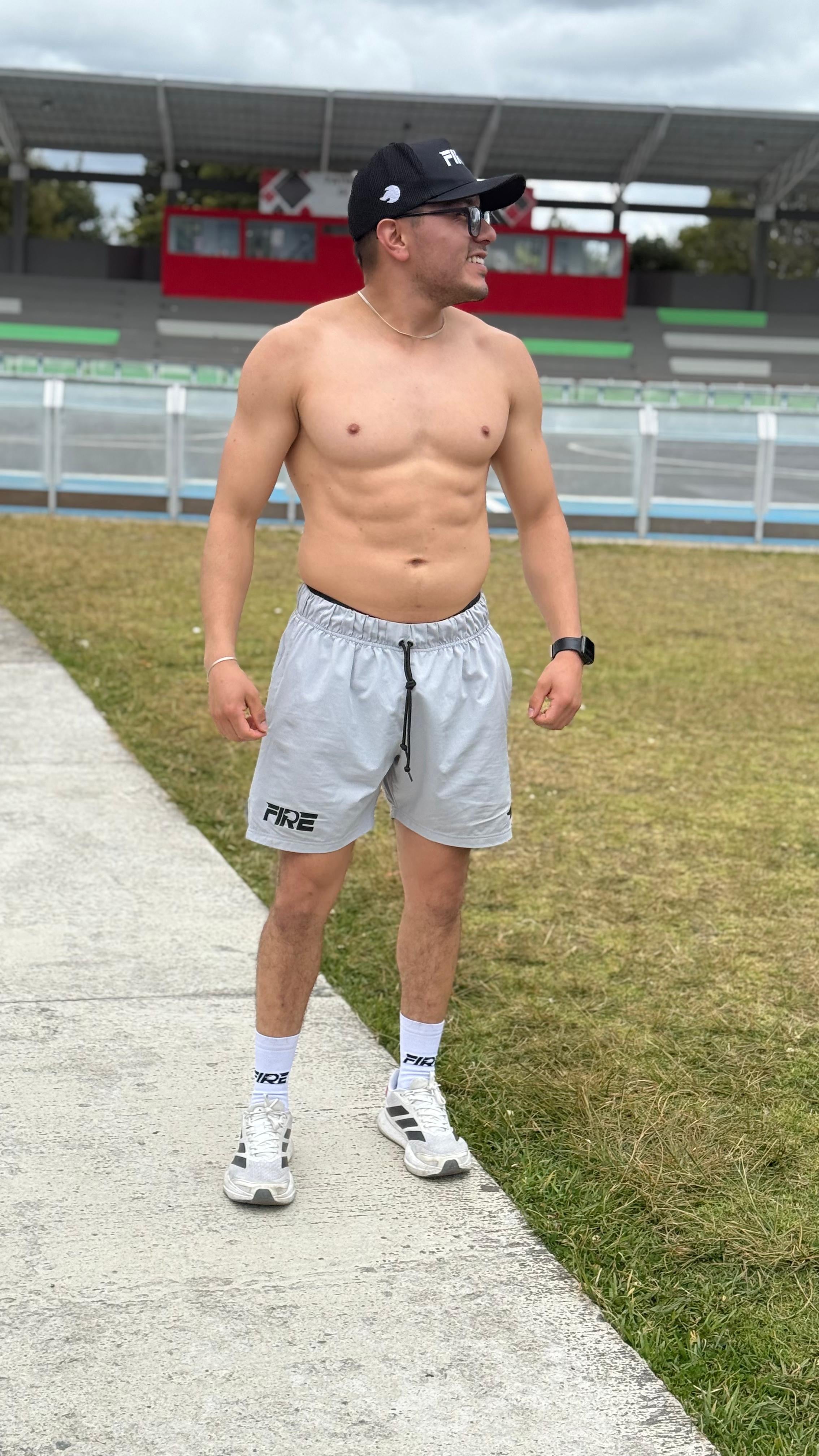 Pantaloneta Deportiva Gris FIRE
